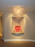 Flush Mounted Crystal Chandelier