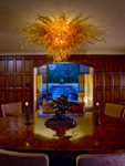 Flush Mounted Crystal Chandelier